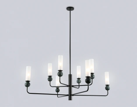 Потолочная люстра на штанге с мрамором Ambrella Ceramo Modern LH53275