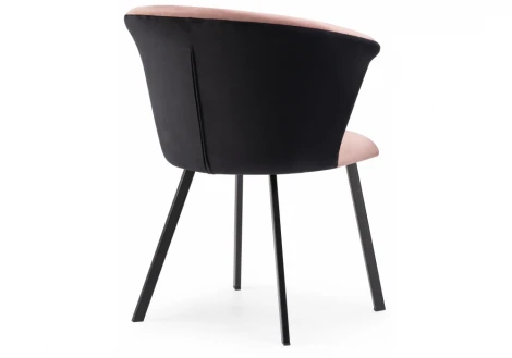 Обеденный стул на металлокаркасе Woodville Gema black / pink / black 11990