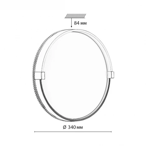 Настенно-потолочный светильник Sonex Olidi White 7646/CLN пластик/белый/золотой LED 36Вт 4000К