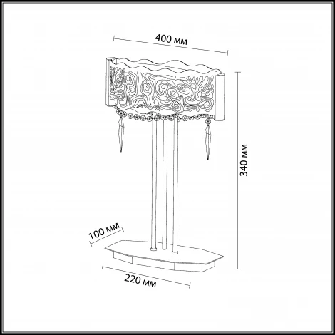 Интерьерная настольная лампа Odeon Light Sinti 2243/2T