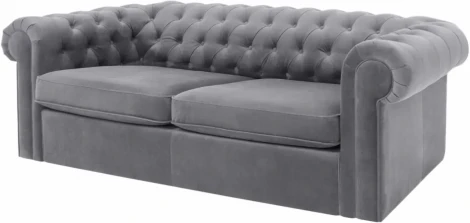 Диван Chesterfield ОГОГО (арт.344553), (Ткань/Серый)