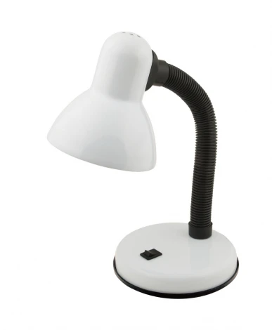 Интерьерная настольная лампа для школьника Uniel TLI-201 White. E27 (220V, выключатель)