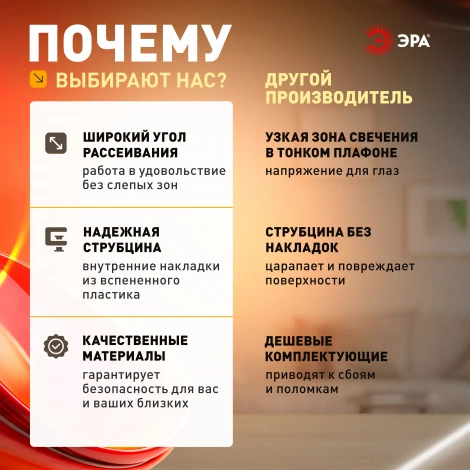 Офисная настольная лампа светодиодная на струбцине с выключателем с регулировкой яркости ЭРА NLED-509-8W-BK