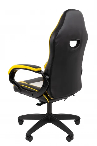 Кресло Chairman game 16 Россия экокожа черный/желтый/белый 7213483