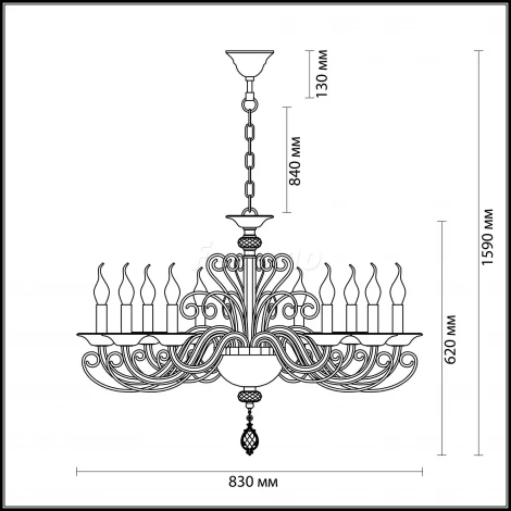 Подвесная люстра Odeon Light Favola 3949/10