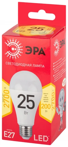 Лампочка светодиодная E27 25Вт ЭРА LED A65-25W-827-E27 R LED A65-25W-827-E27 R