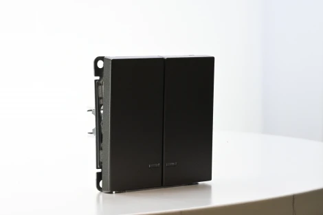 Выключатель двухклавишный с подсветкой (мокко) Systeme Electric GAL000653S