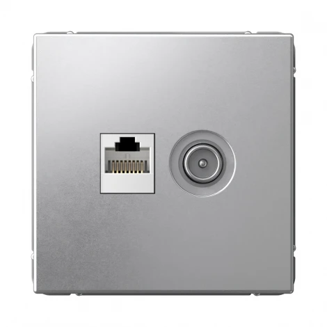 Розетка ТВ + Ethernet RJ-45 (алюминий) Systeme Electric GAL000389
