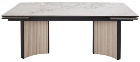 Стол СТРАДИВАРИ 200 цвет Гластонбери (GLASTONBURY SAVIA MATT), керамика / Дуб Галиано светлый M-City 64720