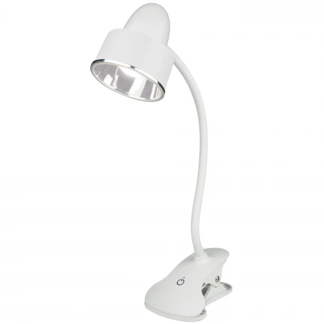 Интерьерная настольная лампа на прищепке Uniel TLD-557 Beige/LED/350Lm/5500K/Dimmer (220V, диммер, сенсорный выключатель)