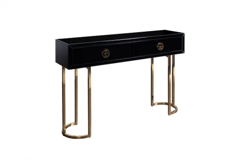 KFG16701 Консоль GD 2 ящика черная 120*30*78см Garda Decor