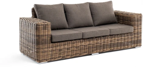 "Палермо" диван из искусственного ротанга трехместный, цвет соломенный 4SIS арт.УТ-00006742