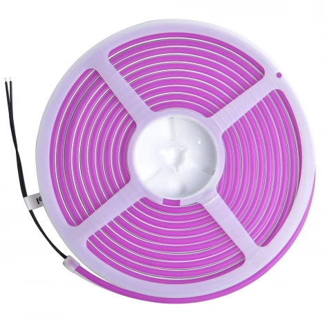 Гибкая светодиодная лента катушка 5м фиолетовый свет Uniel Neon ULS-N01-2835-120LED/m-6mm-IP67-DC12V-9W/m-5M-PURPLE блистер
