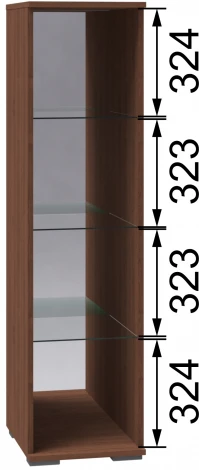 Пенал-витрина Ричард РШ-4 орех донской ТЭКС 00-00273994