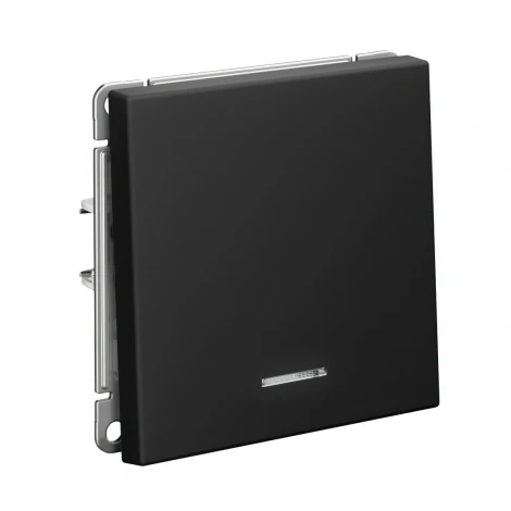 Выключатель одноклавишный с подсветкой (карбон) Systeme Electric GAL001013S
