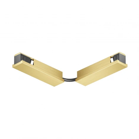 Коннектор для трека Denkirs Shine Base TR5724-SB 90° стена-потолок с поворотом трека под произвольным углом, сатинированная латунь (48V)