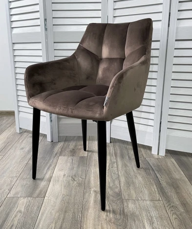 Стул M-City HECTOR BLUVEL-38 LATTE, велюр/ черный каркас