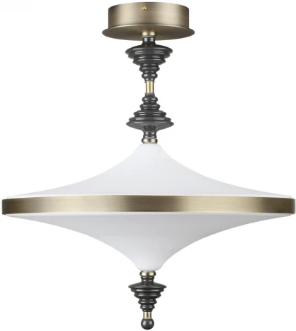 Потолочная люстра на штанге Odeon Light Ula 5404/43CL бронзов.брашированн./черный/стекло/керамика LED 43W 3000K (220V, круглые)