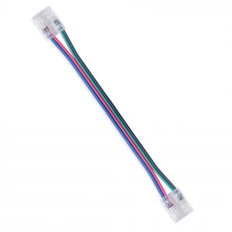 Коннектор прокалывающий 4 pin, для гибкого соединения RGB LED ленты 10мм, тип COB, IP20 длина провода 150мм Apeyron 09-164