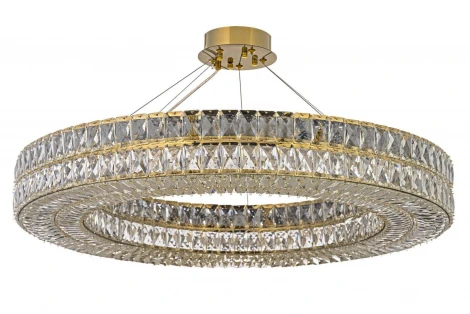 Подвесная люстра Arti Lampadari Sora E 1.5.100.100 G (220V, хрусталь, на тросе, круглые)