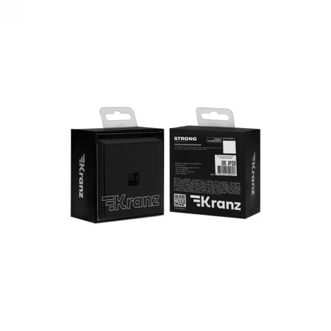 Розетка компьютерная RJ45 кат6 с/у антрацит Kranz Strong KR-78-0724-5