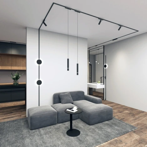Трековый светильник магнитный 48V Denkirs Air Hang DK5375-BK (LED)