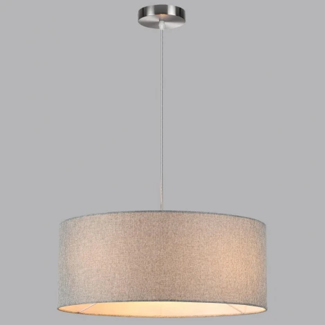 Подвесной светильник Lumion Nikki 8251/3 никель/серый, металл/текстиль Е27 3*60W 220V (на проводе, круглые)