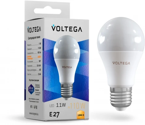 Светодиодная лампа Simple A60 11W 3000K E27 Voltega General purpose bulb 11W 7245
