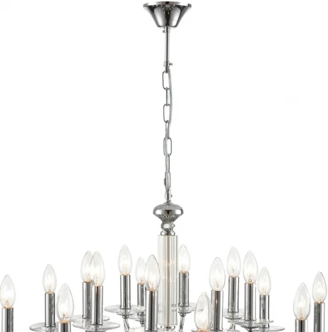 Подвесная люстра Lumion Incanto 8034/16 хром, металл/стекло Е14 16*40W 220V (на цепи, подсвечник, свеча)