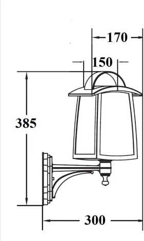 Настенный фонарь уличный IP44 Oasis Light FRANKFURT I 2736Cl 01 Bl