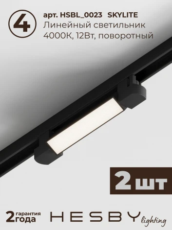 Трековая система в сборе встраиваемая однофазная 220V Hesby Lighting №1 однофазная накладная Skylite HSBL_kompl_S001_VI1B4K