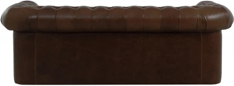 Диван Chesterfield ОГОГО (арт.329713), (Кожа/Коричневый)