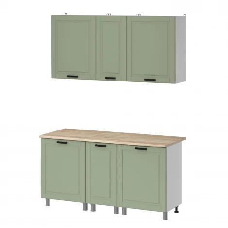 МК Аленушка 1,6м в.3 Астра Фисташка,скоба черный,сонома Аленушка 00-00285013