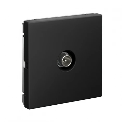 ТВ-розетка проходная (карбон) Systeme Electric GAL001092