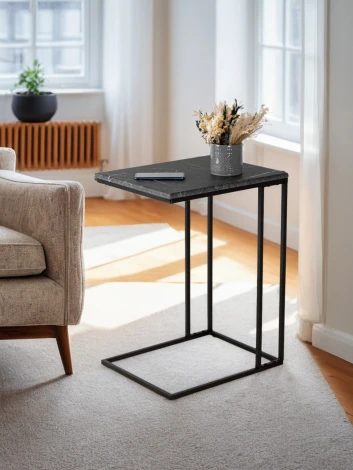 Стол придиванный BeautyStyle 30 торос графит софт/черный Mebelik 009573