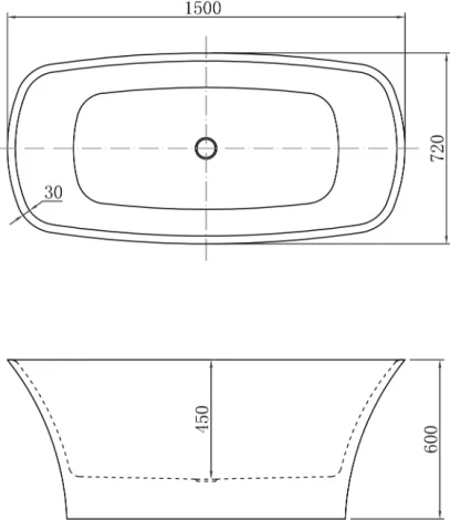Акриловая ванна Aquanet Pleasure 150x72