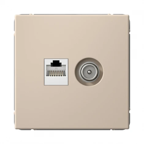 Розетка ТВ + Ethernet RJ-45 (песочный) Systeme Electric GAL001289