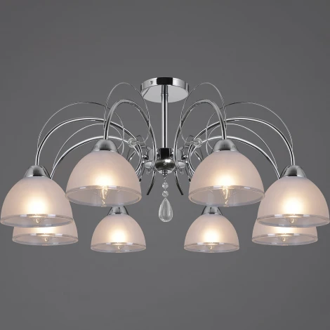 Потолочная люстра на штанге ILLUMICO IL0495-8CSQ-25CH ELITE