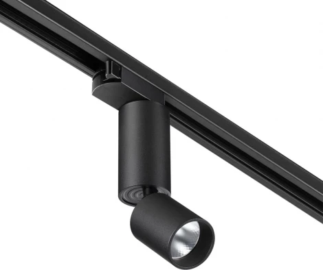 Светильник трековый однофазный трехжильный Novotech Tubo 359319 черный LED 5W 220V 3000K 600Лм (круглые)