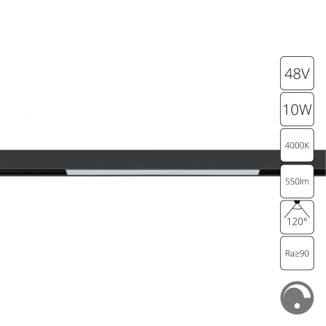Трековый светильник магнитный 48V Linea A4682PL-1BK Arte Lamp