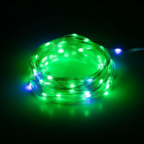 Гирлянда светодиодная Нить RGB 10 м с управлением смарфоном ЭРА ERASG -01