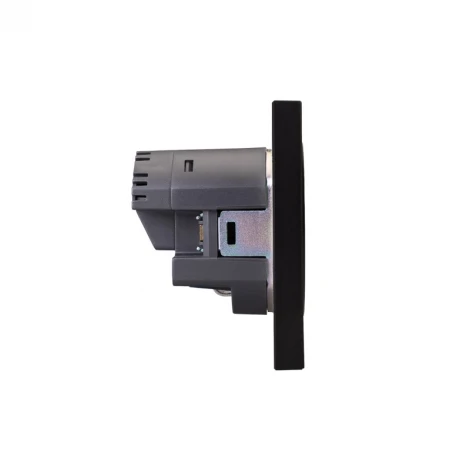 Розетка 1-ая с/з с/у з/ш 16А с USB A+C быстрой зарядки 5В/3А антрацит Kranz Strong KR-78-0704-5