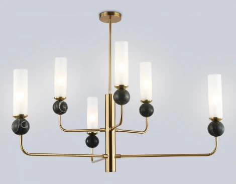 Потолочная люстра на штанге с мрамором Ambrella Ceramo Modern LH53263