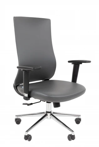 Офисное кресло Chairman 500LUX Россия экокожа cерый БП 7210652