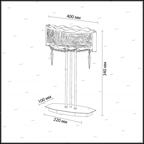 Интерьерная настольная лампа Odeon Light Sinti 2243/2T