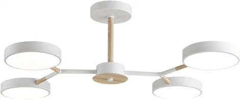 Потолочная люстра на штанге Lumion Brad 5652/72CL 063 белый, дерево LED 72W 3000-6000K 3253Лм 220V