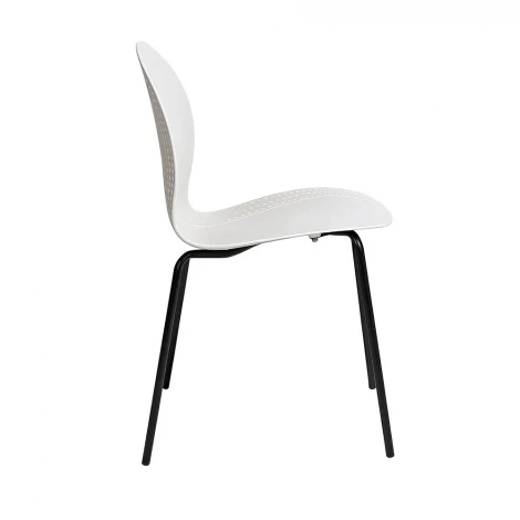 Комплект из 4-х стульев Wave белый с черными ножками Bradex Home FR 1064K