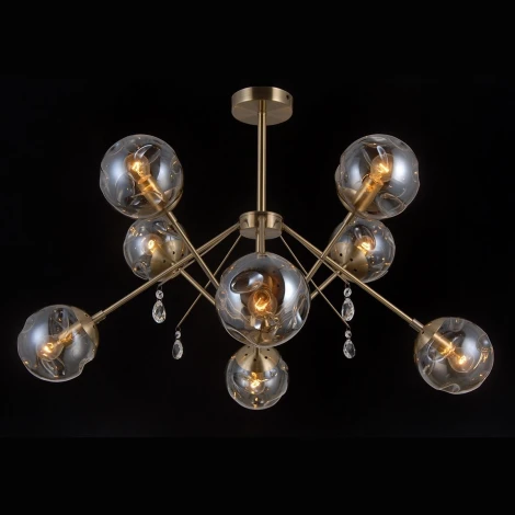 Потолочная люстра Natali Kovaltseva Molecule 81045-8C ANTIQUE BRASS