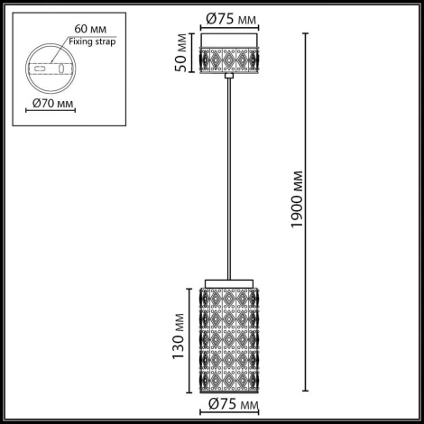 Подвесной светильник светодиодный Odeon Light Lulu 5452/5L светлая бронза/зеленый/металл/керамика/акрил LED 5W 3000K