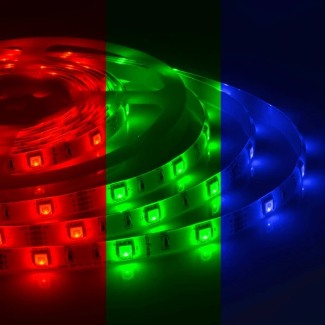 Светодиодная лента 12В СТ 7,2Вт/м SMD5050 30д/м IP65 ширина подложки 10мм, 5м RGB Apeyron 00-41